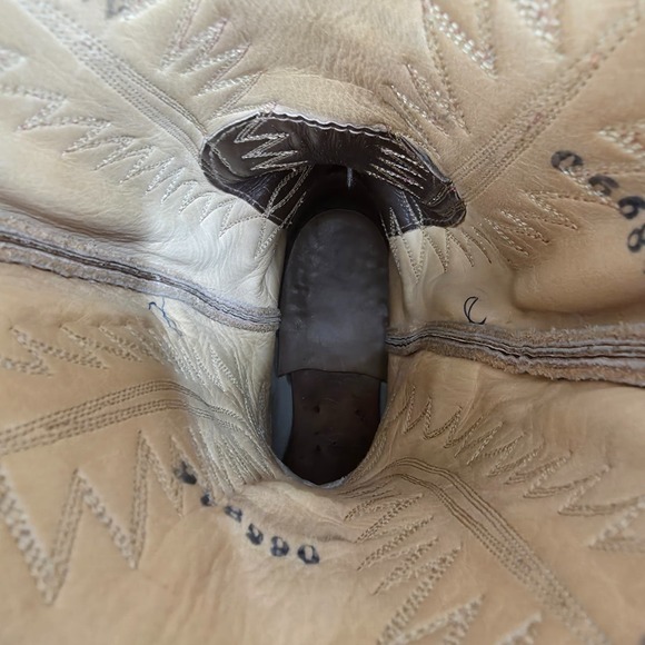 Vtg Tony Lama Western Boots Mens 7 B‎ Brown Leather Cowboy Botas Rodeo Vaquero - Picture 9 of 13